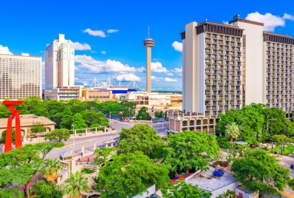 San Antonio, Texas, USA downtown cityscape.